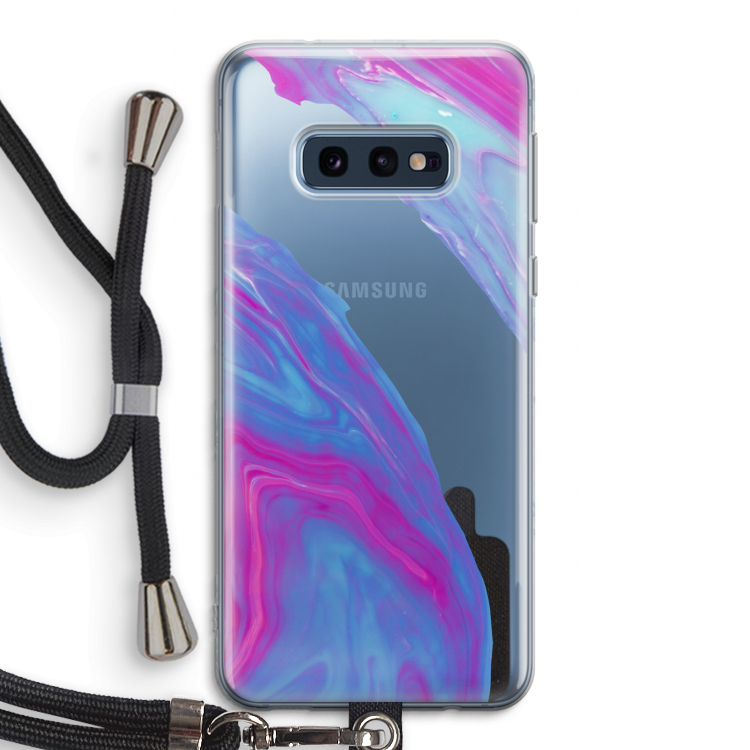 Zweverige regenboog: Samsung Galaxy S10e Transparant Hoesje met koord