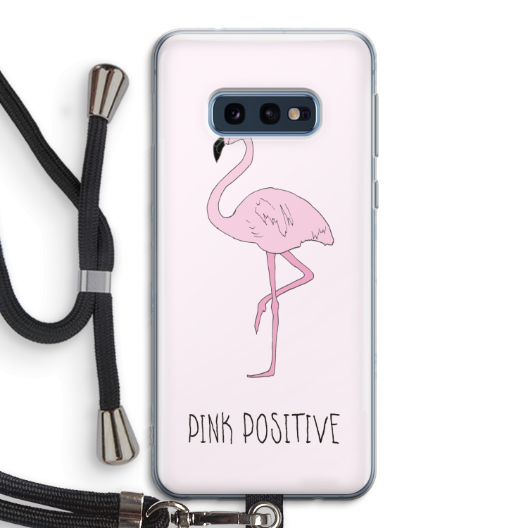 Pink positive: Samsung Galaxy S10e Transparant Hoesje met koord