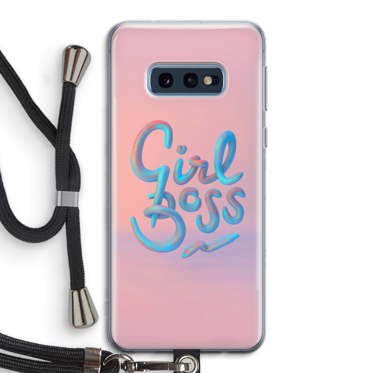 Girl boss: Samsung Galaxy S10e Transparant Hoesje met koord