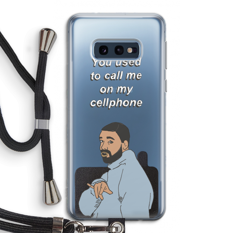Hotline bling: Samsung Galaxy S10e Transparant Hoesje met koord