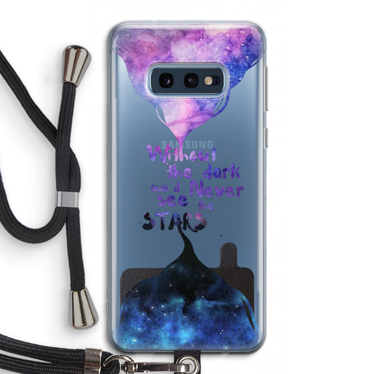 Stars quote: Samsung Galaxy S10e Transparant Hoesje met koord