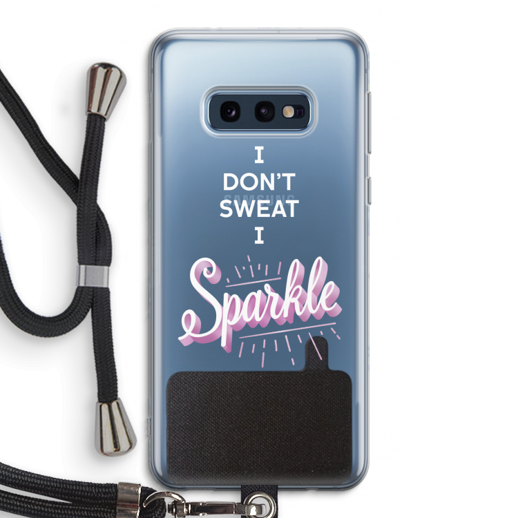 Sparkle quote: Samsung Galaxy S10e Transparant Hoesje met koord
