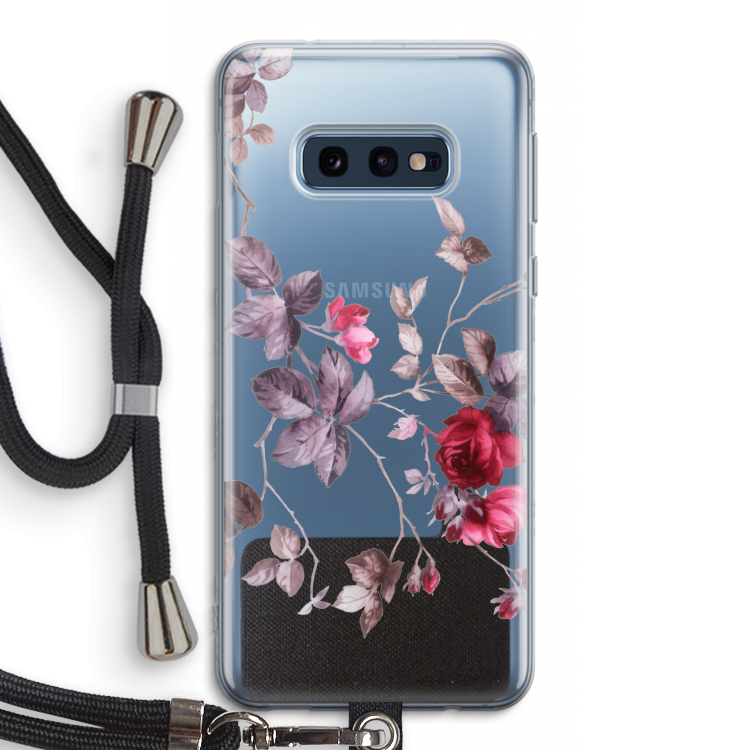Mooie bloemen: Samsung Galaxy S10e Transparant Hoesje met koord