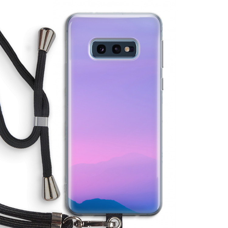 Sunset pastel: Samsung Galaxy S10e Transparant Hoesje met koord