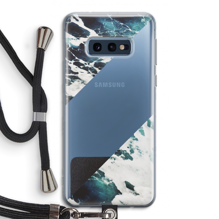 Golven: Samsung Galaxy S10e Transparant Hoesje met koord