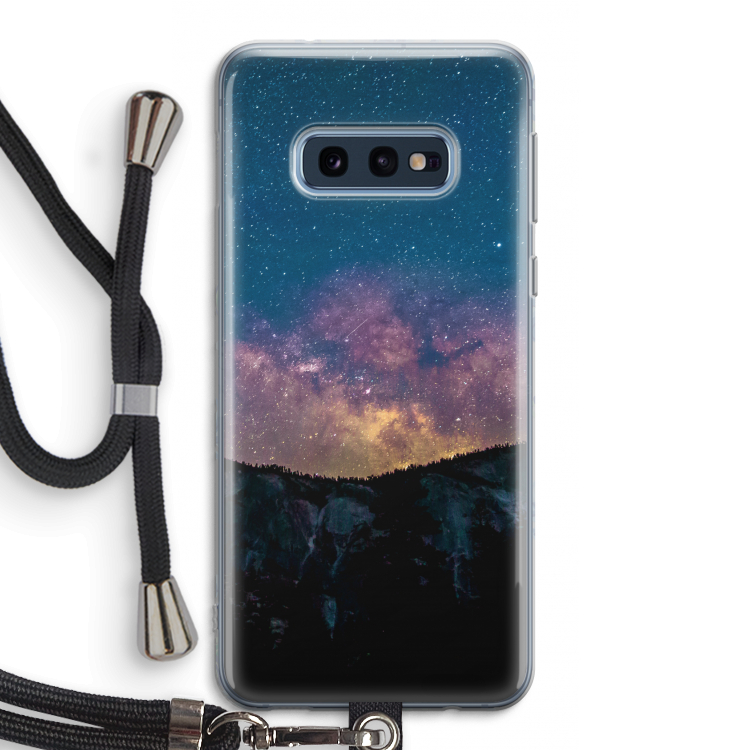 Travel to space: Samsung Galaxy S10e Transparant Hoesje met koord