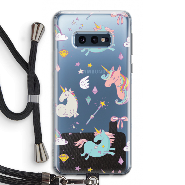 Fantasiewereld: Samsung Galaxy S10e Transparant Hoesje met koord