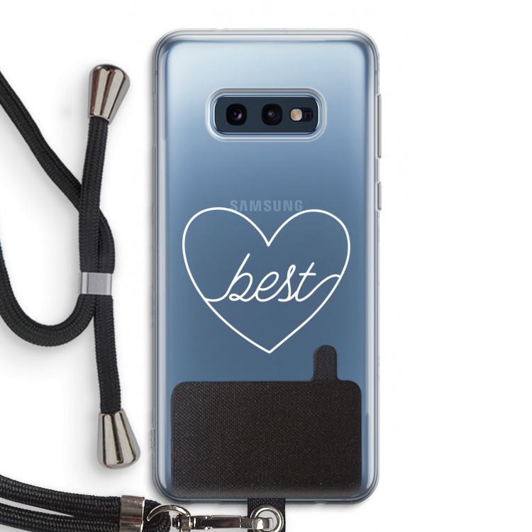 Best heart pastel: Samsung Galaxy S10e Transparant Hoesje met koord