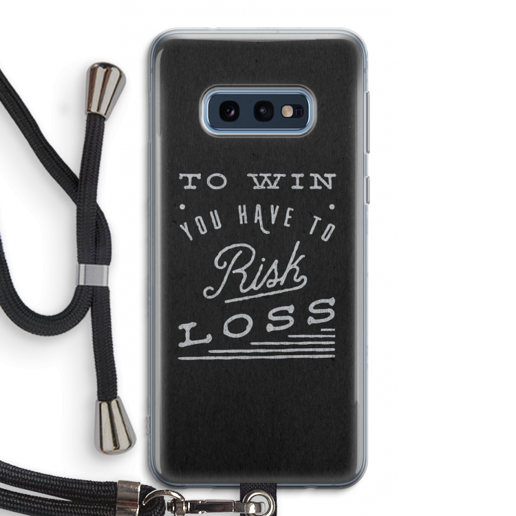 Risk loss: Samsung Galaxy S10e Transparant Hoesje met koord