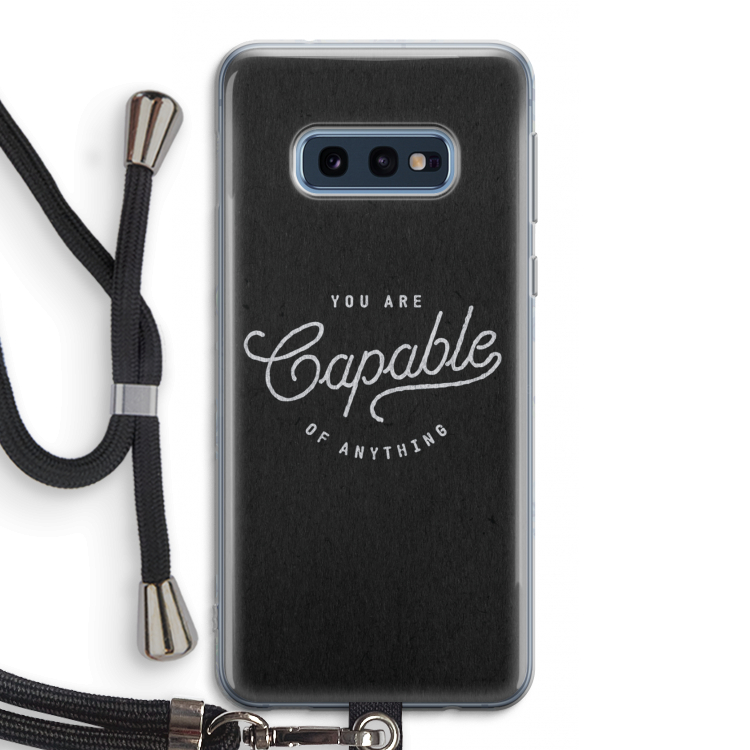 Capable: Samsung Galaxy S10e Transparant Hoesje met koord