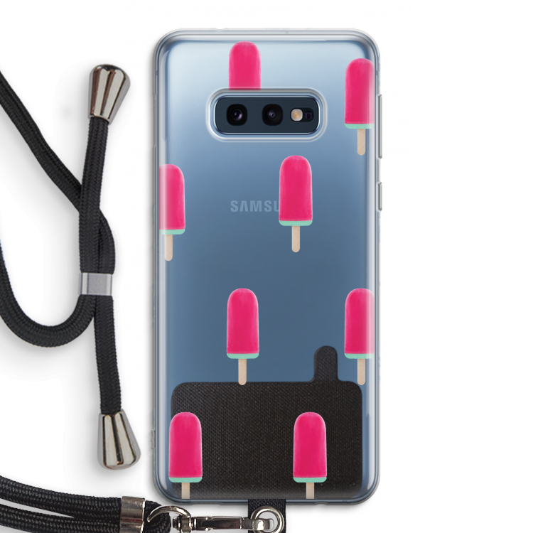 Waterijsje: Samsung Galaxy S10e Transparant Hoesje met koord