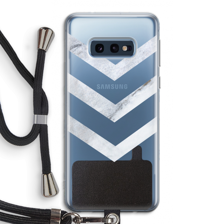 Marmeren pijlen: Samsung Galaxy S10e Transparant Hoesje met koord