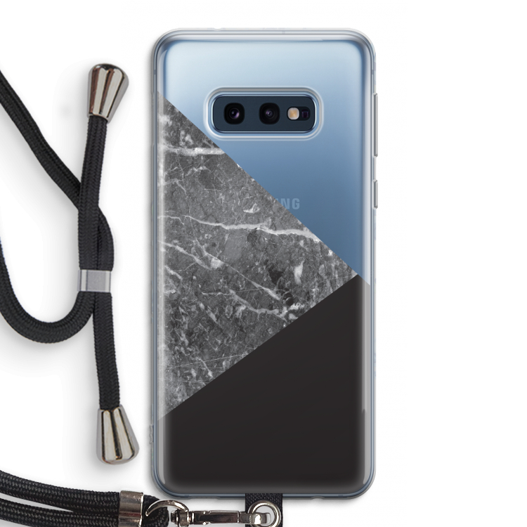 Combinatie marmer: Samsung Galaxy S10e Transparant Hoesje met koord
