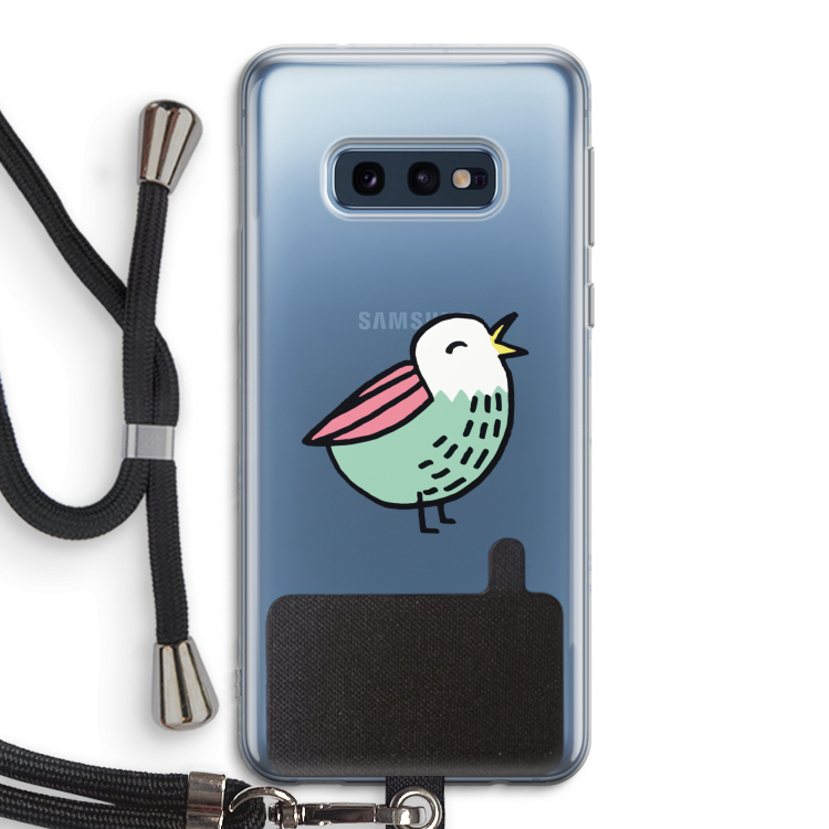 Birdy: Samsung Galaxy S10e Transparant Hoesje met koord