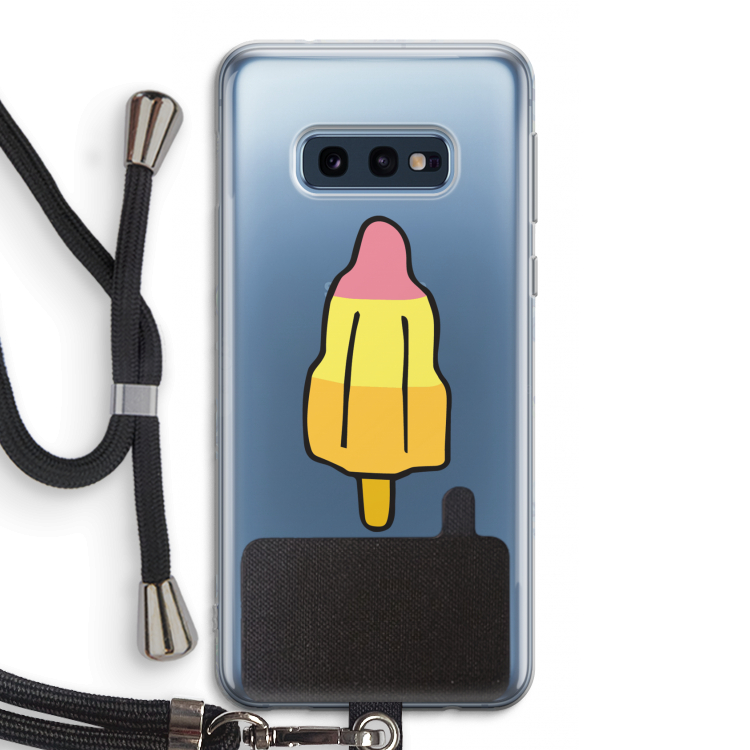 Raketijsje: Samsung Galaxy S10e Transparant Hoesje met koord