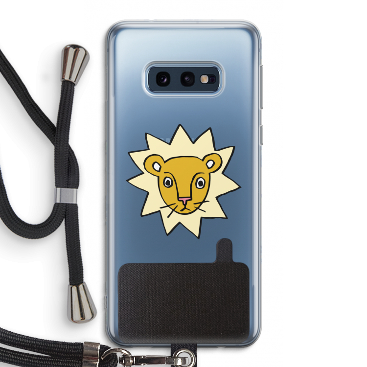 Kleine leeuw: Samsung Galaxy S10e Transparant Hoesje met koord