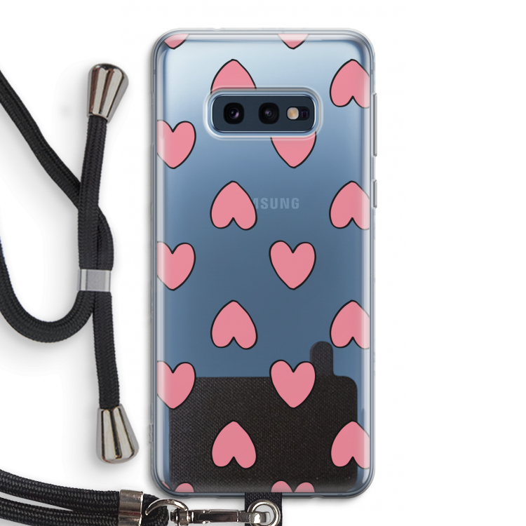 Ondersteboven verliefd: Samsung Galaxy S10e Transparant Hoesje met koord