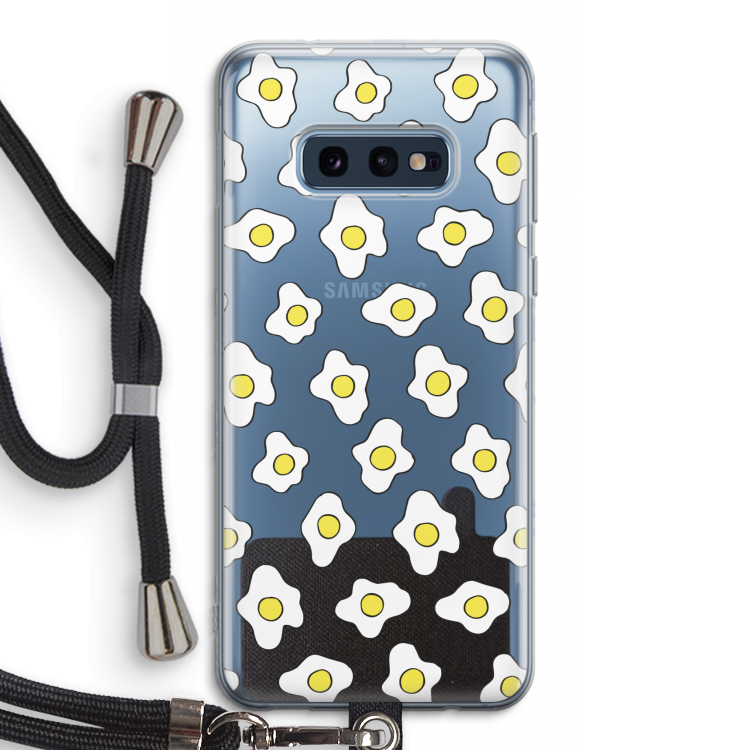Spiegeleitjes: Samsung Galaxy S10e Transparant Hoesje met koord