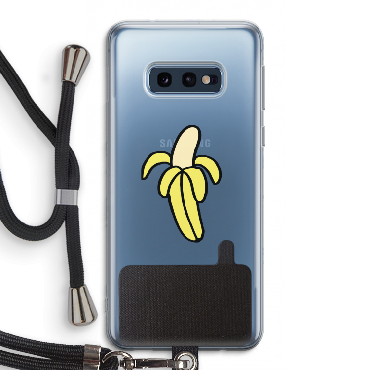 Banana: Samsung Galaxy S10e Transparant Hoesje met koord