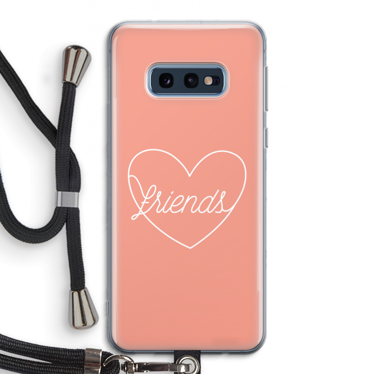 Friends heart: Samsung Galaxy S10e Transparant Hoesje met koord