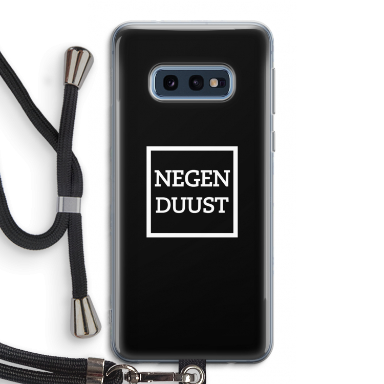Negenduust black: Samsung Galaxy S10e Transparant Hoesje met koord