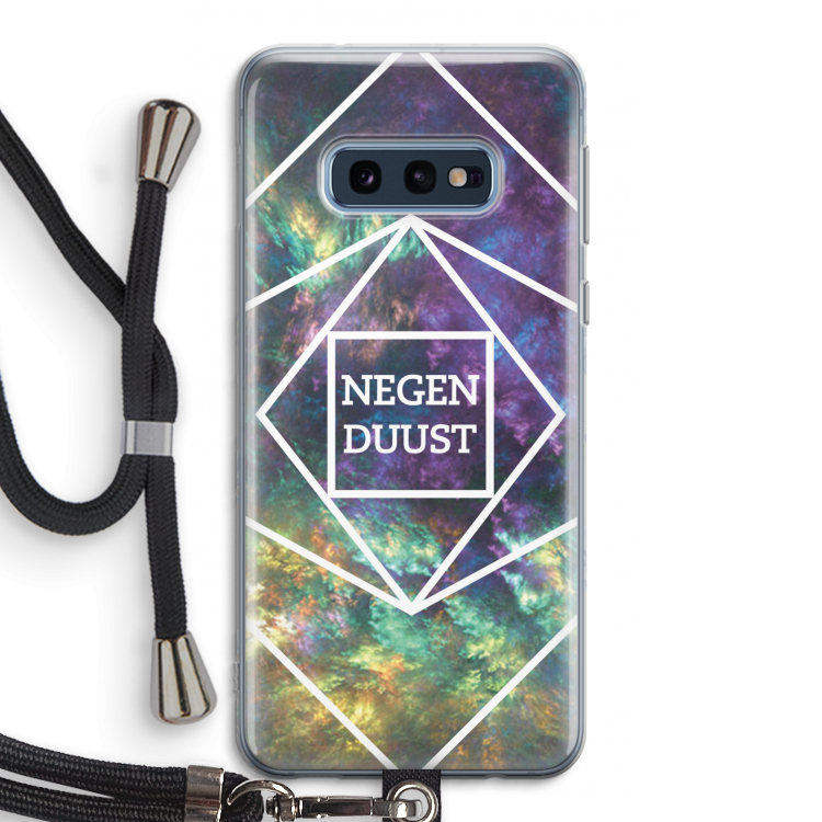 Negenduust ruimte: Samsung Galaxy S10e Transparant Hoesje met koord