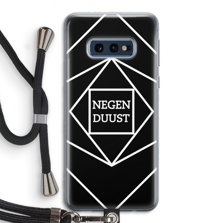 Negenduust geometrisch: Samsung Galaxy S10e Transparant Hoesje met koord