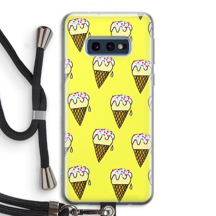 Isjes: Samsung Galaxy S10e Transparant Hoesje met koord