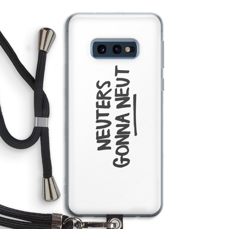 Neuters: Samsung Galaxy S10e Transparant Hoesje met koord