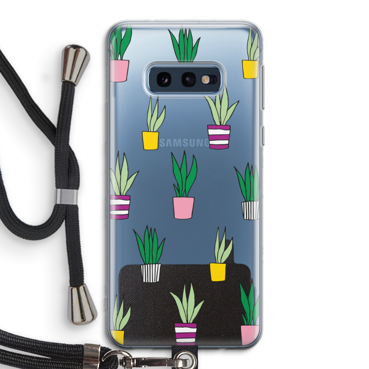 Sanseveria: Samsung Galaxy S10e Transparant Hoesje met koord