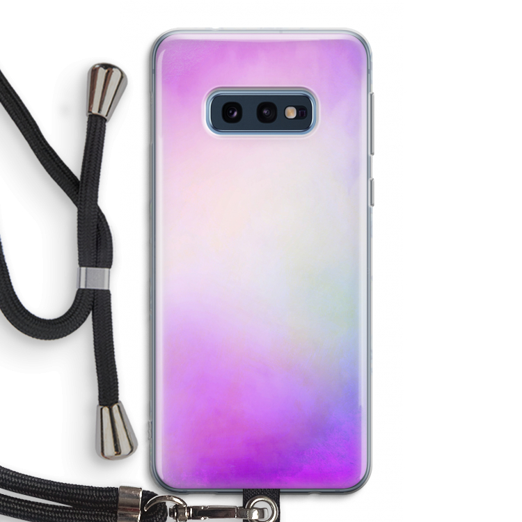 Clouds pastel: Samsung Galaxy S10e Transparant Hoesje met koord
