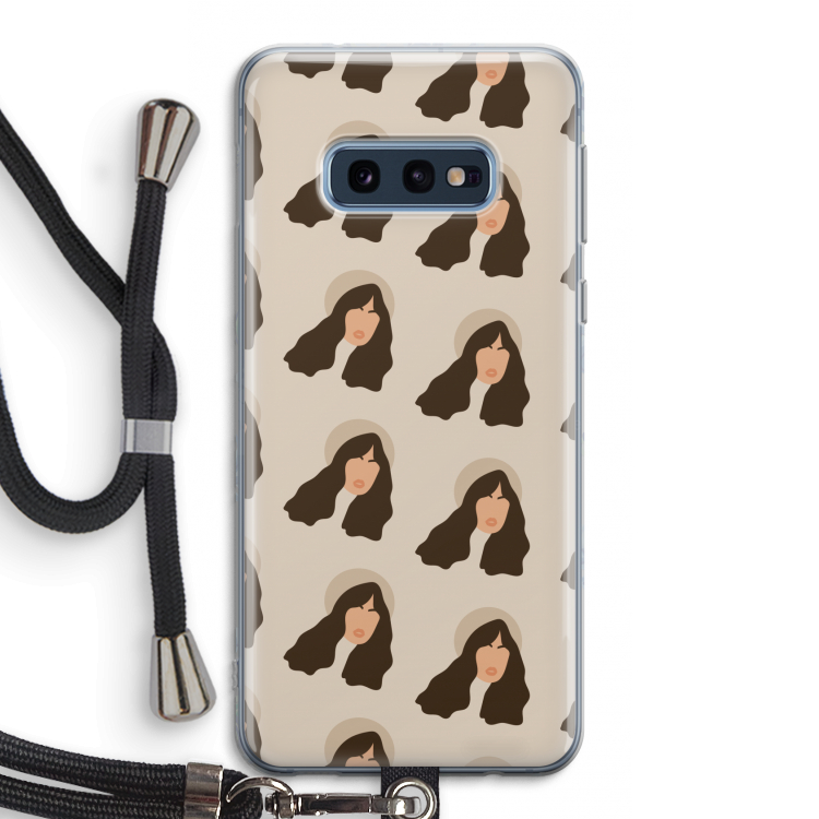 Bonjour mon amour: Samsung Galaxy S10e Transparant Hoesje met koord