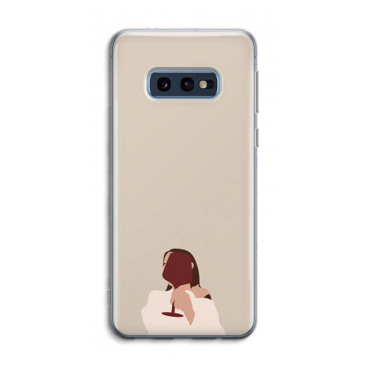 I drink wine: Samsung Galaxy S10e Transparant Hoesje