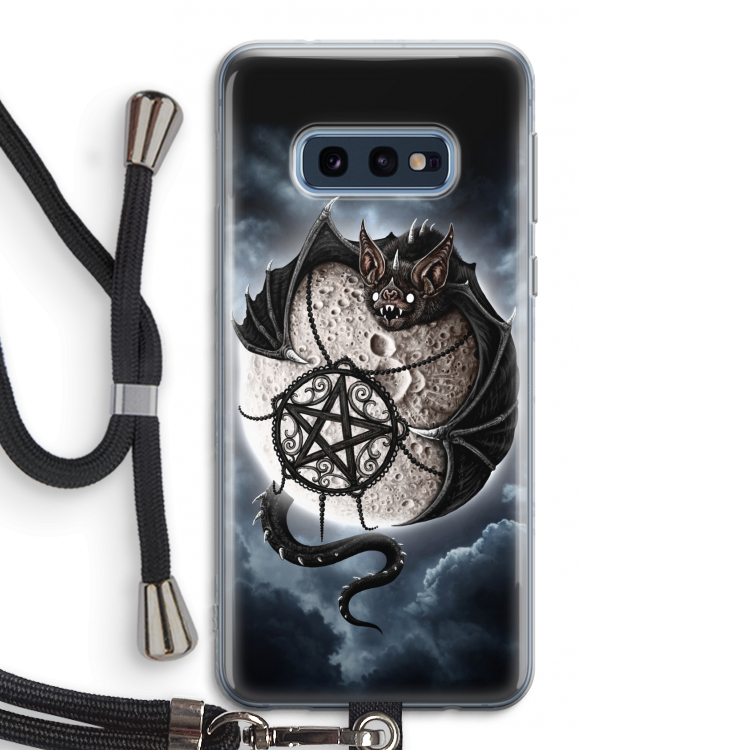 Volle maan: Samsung Galaxy S10e Transparant Hoesje met koord