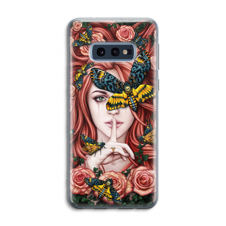 Lady Moth: Samsung Galaxy S10e Transparant Hoesje