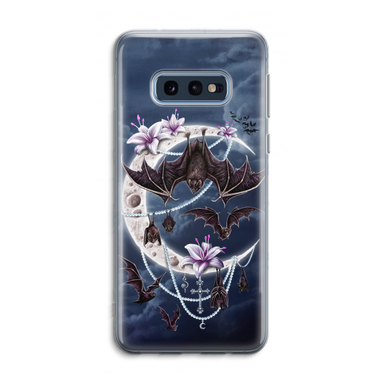 Vleermuizen Maan: Samsung Galaxy S10e Transparant Hoesje