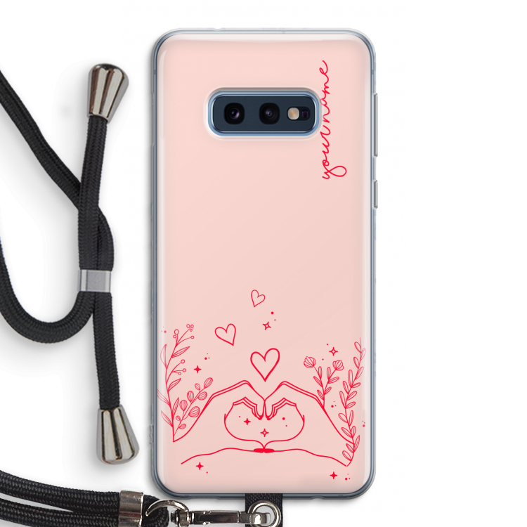 Love is in the air: Samsung Galaxy S10e Transparant Hoesje met koord