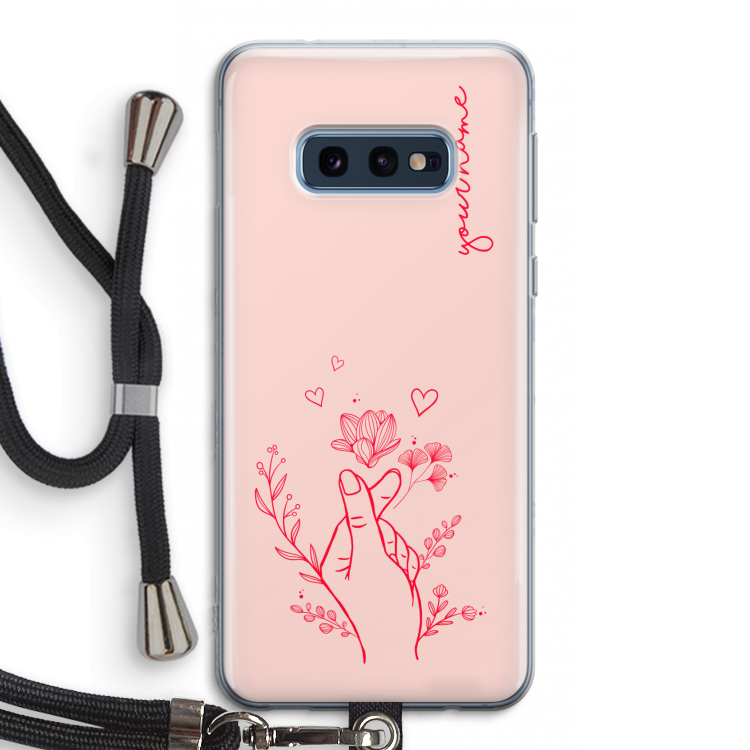 Giving Flowers: Samsung Galaxy S10e Transparant Hoesje met koord