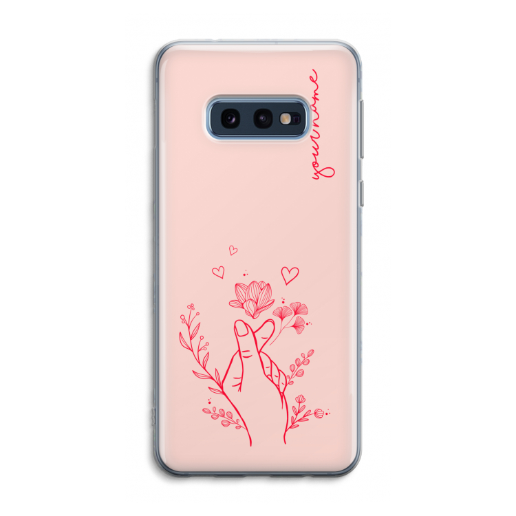 Giving Flowers: Samsung Galaxy S10e Transparant Hoesje