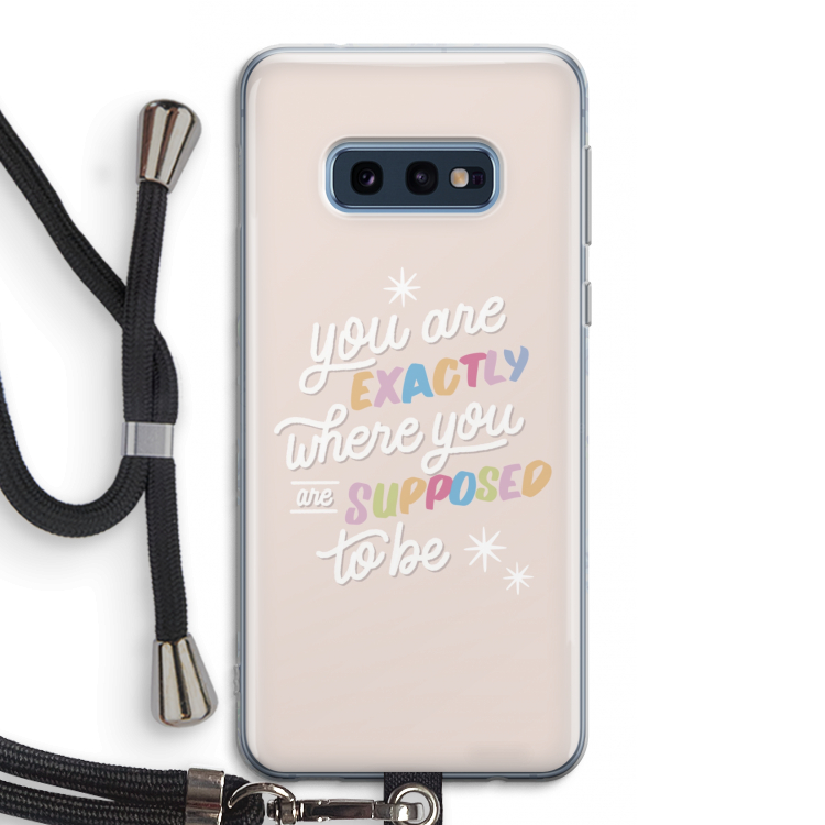 Right Place: Samsung Galaxy S10e Transparant Hoesje met koord