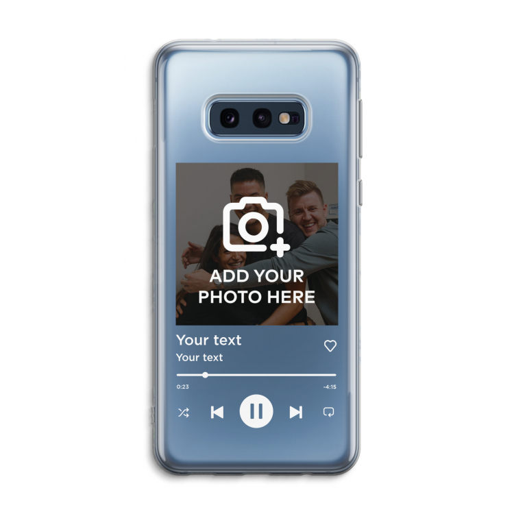 Music Player: Samsung Galaxy S10e Transparant Hoesje