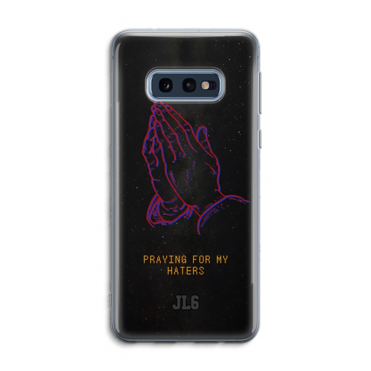 Praying For My Haters: Samsung Galaxy S10e Transparant Hoesje