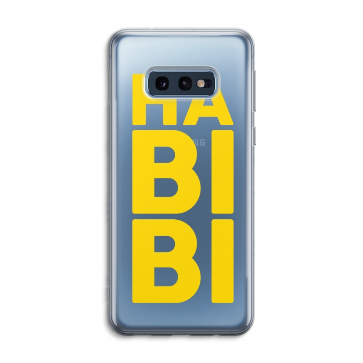 Habibi Blue: Samsung Galaxy S10e Transparant Hoesje