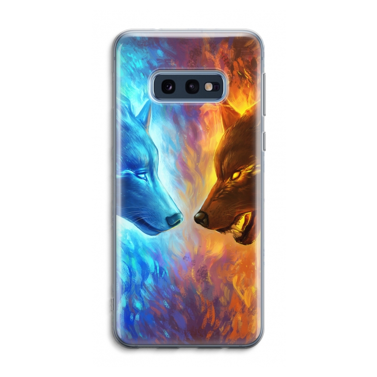 Fire & Ice: Samsung Galaxy S10e Transparant Hoesje