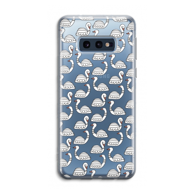 Zwanen: Samsung Galaxy S10e Transparant Hoesje