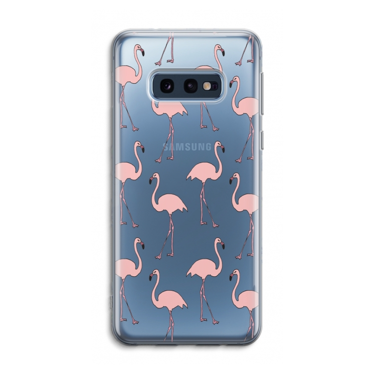 Anything Flamingoes: Samsung Galaxy S10e Transparant Hoesje