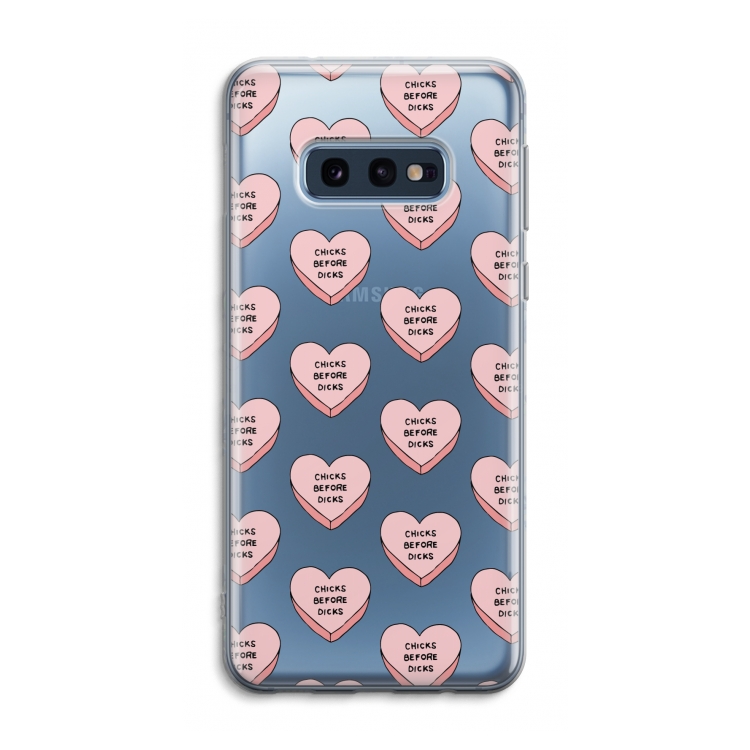Chicks before dicks: Samsung Galaxy S10e Transparant Hoesje