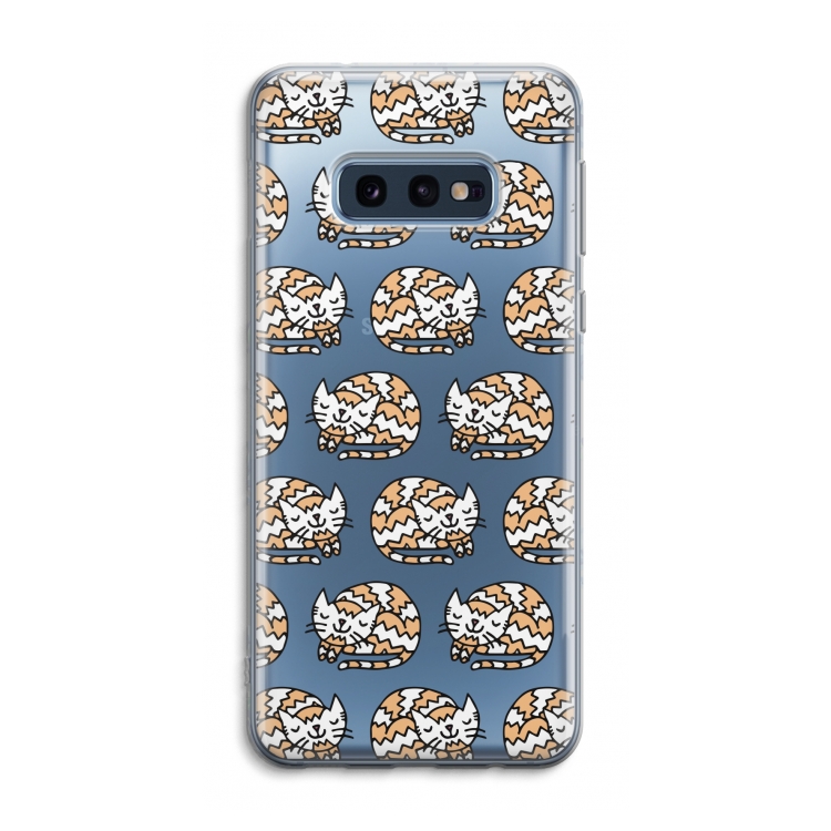 Slapende poes: Samsung Galaxy S10e Transparant Hoesje
