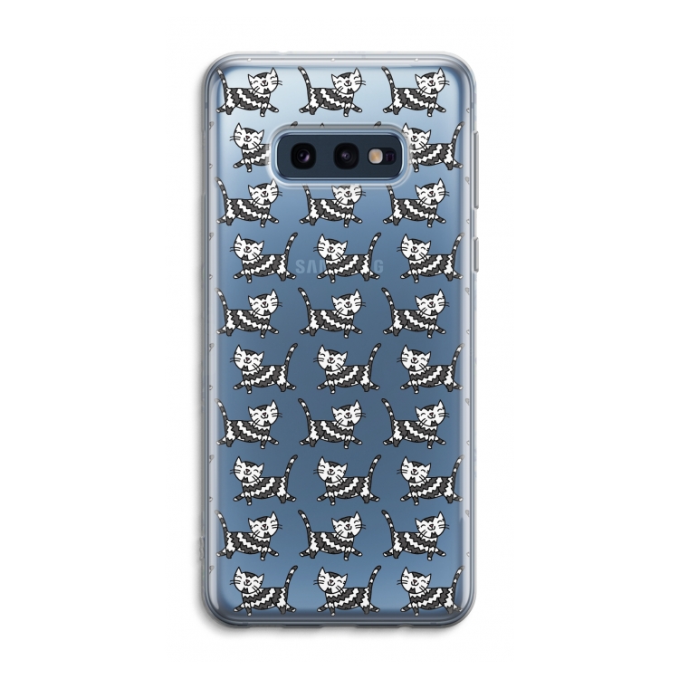 Zwarte poes: Samsung Galaxy S10e Transparant Hoesje