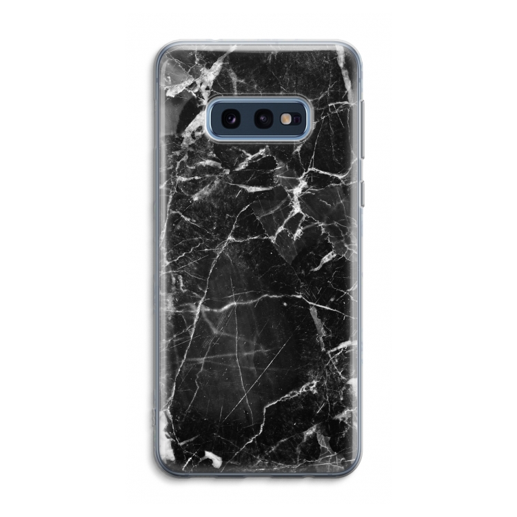Zwart Marmer 2: Samsung Galaxy S10e Transparant Hoesje